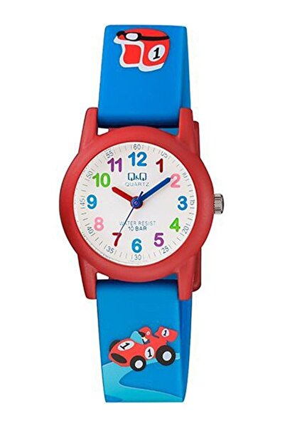Q&Q ساعة يد للأطفال مقاومة للماء بتصميم فورمولا - سباق