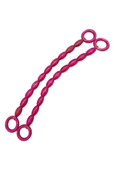 angel çanta aksesuar Anđeo boje fuksije Torba - 20 mm ovalna drvena Sa perlam...