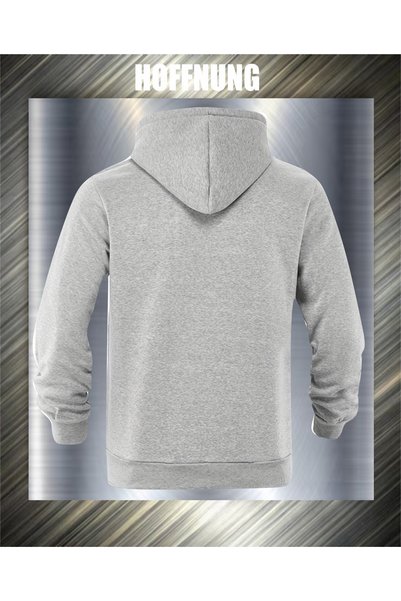 HOFFNUNG Unisex Zipper Hoodie on Attack Eagle Pattern Oversize Cardigan
