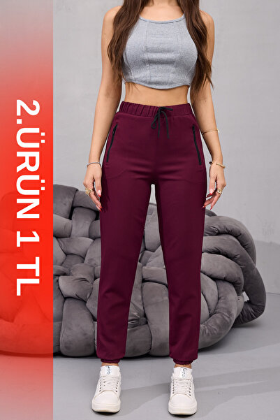 BİKELİFE Pantaloni de damă cu talie înaltă din lycra, din țesătură confortabi...