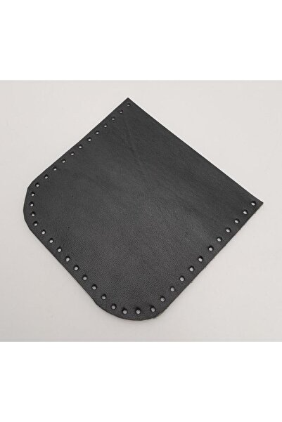 angel çanta aksesuar Μαύρη τσέπη από γνήσιο δέρμα 12x12 cm Οβάλ άκρη