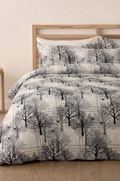 LaLiva Set de lenjerie de pat din bumbac elastic cu lenjerie de pat dublă cu ...