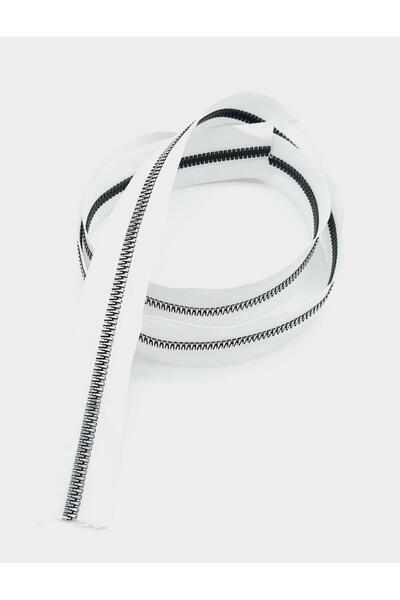 angel çanta aksesuar Среден сребърен цип 100 см бял цвят