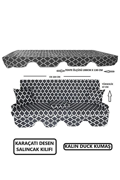 Genel Markalar Süngersiz Tenteli Salıncak Kumaş Seti 3 Kişilik Süngersiz 164x...