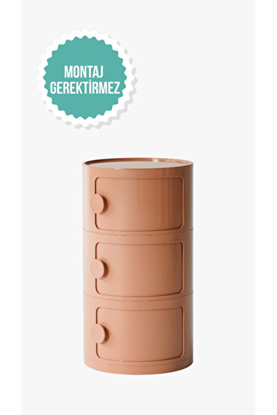 miniforms Duru 3 Çekmeceli Komodin Toz Pembe