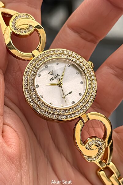 Fiesta ساعة يد نسائية F25009L بحزام فولاذي