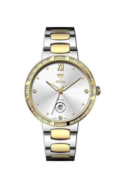 Fiesta ساعة يد نسائية F-2707 بحزام فولاذي