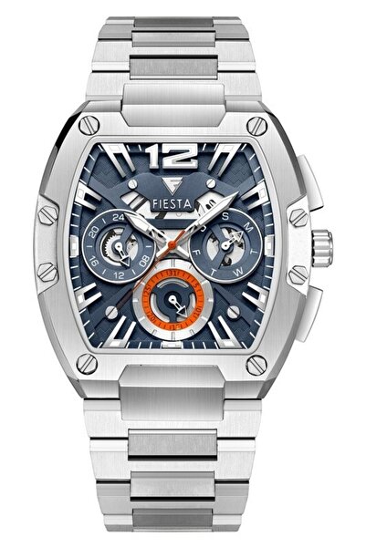 Fiesta ساعة يد رجالية بسوار معدني F24082M