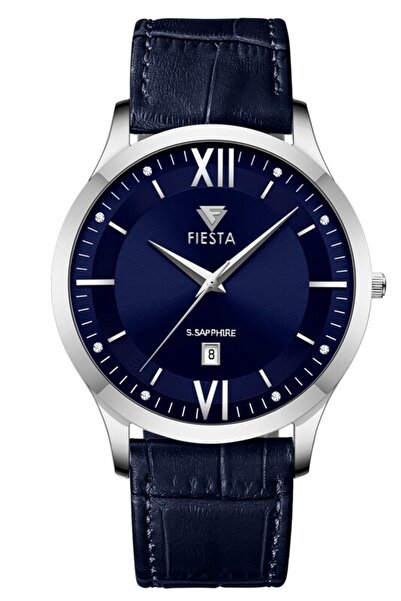 Fiesta ساعة يد رجالية F24088M بحزام جلدي