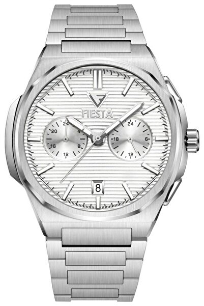Fiesta ساعة يد رجالية F24070M بسوار معدني