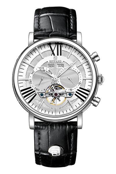 Reward Rd333375M Leather Cord Automatic Men's Wristwatch