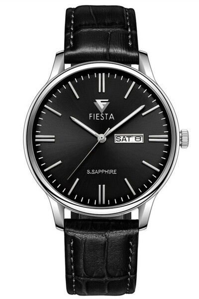 Fiesta ساعة يد رجالية بحزام جلدي F24026MZ