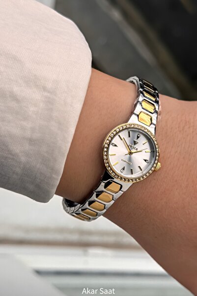 Fiesta ساعة يد نسائية F25001L بحزام فولاذي