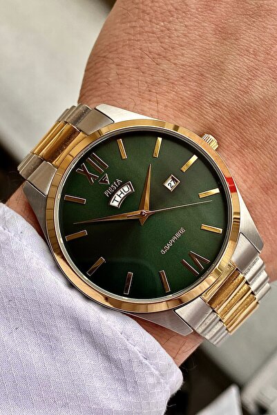 Fiesta ساعة يد رجالية بحزام معدني F25019M