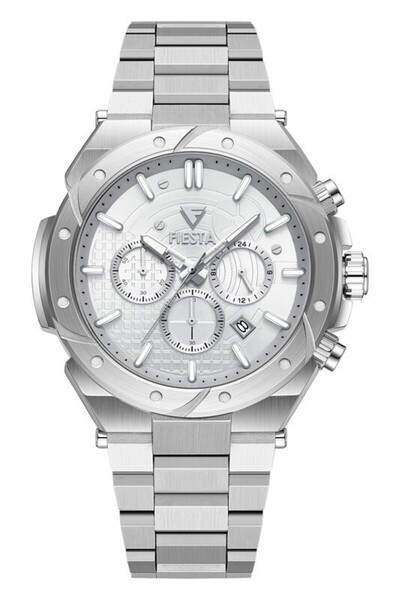 Fiesta ساعة يد رجالية F24072M بسوار معدني