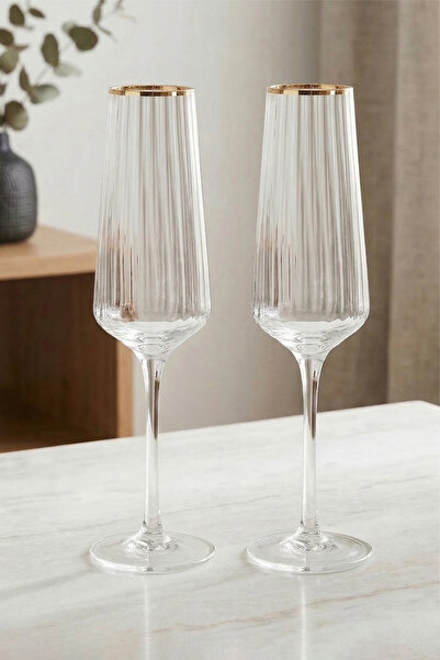 Rakle Premium Gold 4'lü Şampanya Kadehi Seti 220 cc