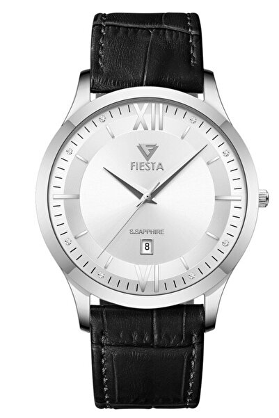Fiesta ساعة يد رجالية F24088M بحزام جلدي
