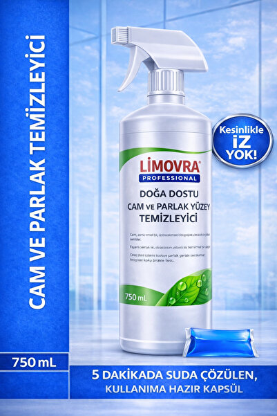 LİMOVRA Cam-Ayna Parlak Yüzey Temizleyici- 750 ML