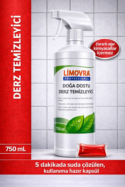 LİMOVRA Derz TEMİZLEYİCİ (Derzi Sökmez Sadece Temizler) 750 ML