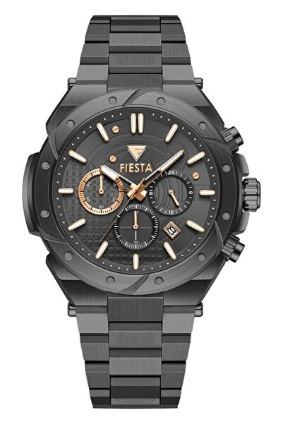 Fiesta ساعة يد رجالية F24072M بسوار معدني