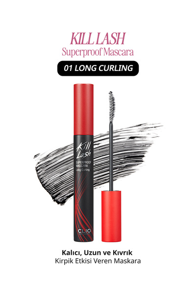 CLIO ماسكارا CLIO Kill Lash Superproof - تأثير الرموش الطويلة والمجعد (01 Lon...
