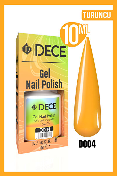 d dece Kalıcı Oje Uv Led D004 (TURUNCU SERİSİ) 10ml