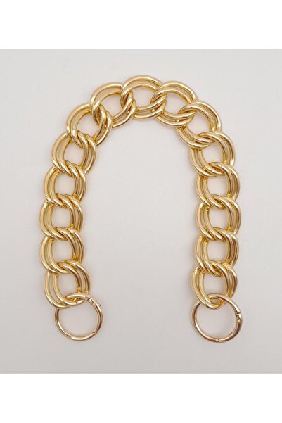 angel çanta aksesuar Αλυσίδα 38 cm Διπλό Δαχτυλίδι Ανοιχτό Χρυσό Χρώμα