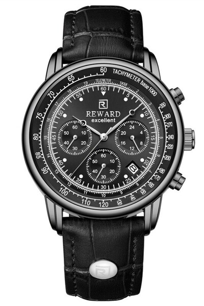 Reward ساعة يد رجالية بحزام جلدي RD833324M