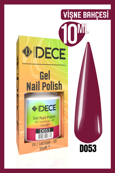 d dece Kalıcı Oje Uv Led D053 (KIRMIZI SERİSİ) 10ml
