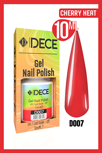 d dece Kalıcı Oje Uv Led D007 (KIRMIZI SERİSİ) 10ml