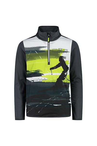 CMP Bluza schi copii 34L4624-Gri/Verde lime-128