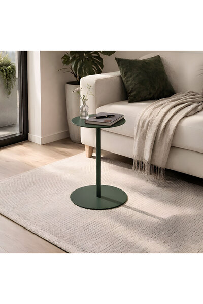 Artepera Circle Metal C Sehpa, Dekoratif Yan Sehpa, Modern Tasarım