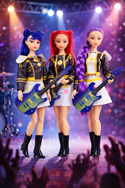 OEM Σετ 3 μουσικών κούκλων 32 εκ. Kpop Demon Hunters - Demon Hunters - λευκό ...