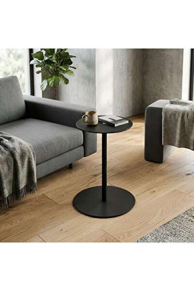 Artepera Circle Metal C Sehpa, Dekoratif Yan Sehpa, Modern Tasarım
