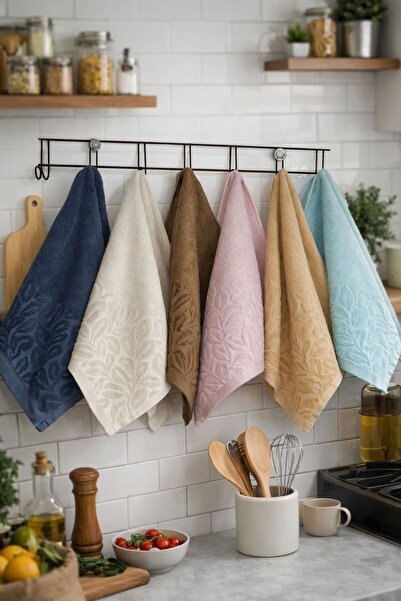 Mela Home يازيمين 30*50 سم مجموعة من 6 مناشف مطبخ - مناشف لليدين والوجه - قما...