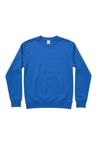 RELAXIA Men's Cobalt Crew Neck Basic Sweatshirt Long Sleeve Ribbed Regular Fi...