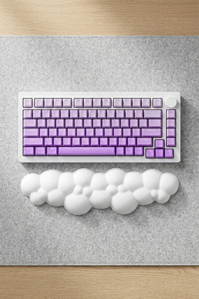 GoLite Bulut Şekilli Beyaz Klavye Bilek Desteği Ergonomik & Konforlu Memory F...
