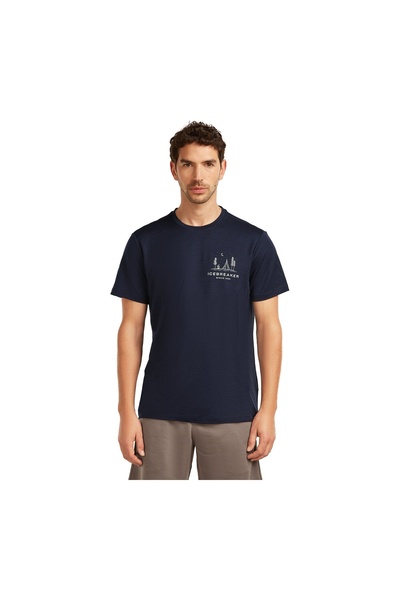 Icebreaker Tricou pentru bărbați Merino 150 Tech Lite Peaceful Pass Albastru ...