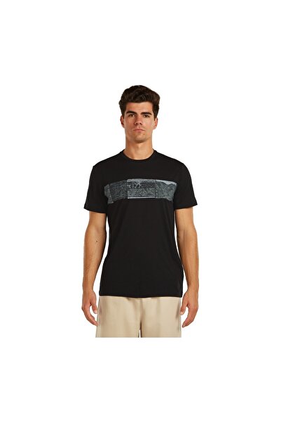 Icebreaker Tricou pentru bărbați Merino 150 Tech Lite Elevation Line Negru