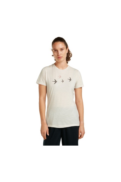 Icebreaker Γυναικείο T-Shirt 150 Tech Lite Bird Transit Γκρι