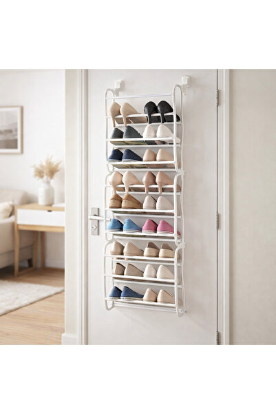 Generic منظم أحذية خلف الباب متعدد الطبقات موفر للمساحة سهل التركيب