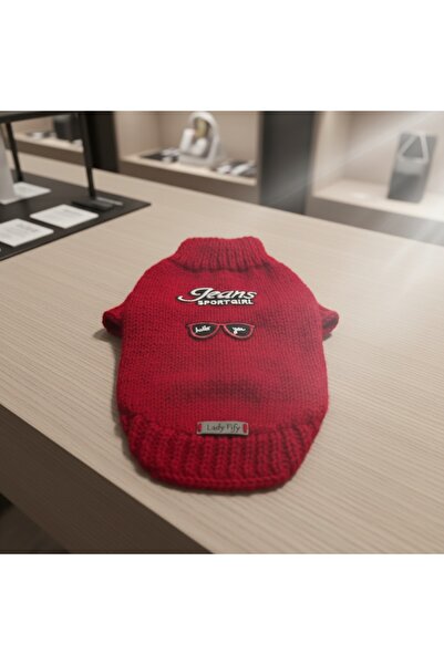 Lady Fify Cool Sports Girl Red Sweater for Cat and Dog