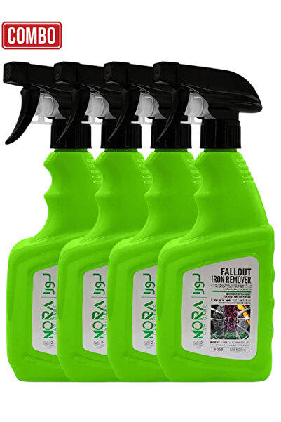 Nora مجموعة من 4 قطع من بخاخ إزالة الصدأ N-250 سعة 500 مل، منظف إزالة التلوث ...