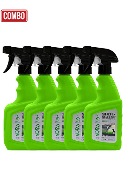 Nora مجموعة من 5 قطع: بخاخ إزالة لاصق فيلم نوافذ السيارات N-229 سعة 500 مل، س...