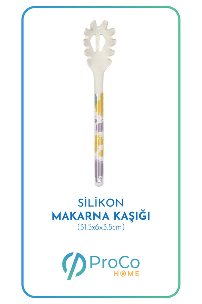 PROCO HOME Silicone Pasta Spoon Yellow