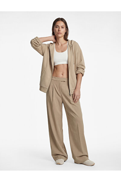 Koton Pantaloni de trening sport cu talie înaltă, plisați, cu buzunare și pic...