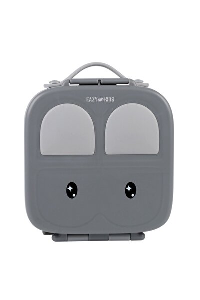 Eazy Kids - Bento Lunch Box with Handle - Grey