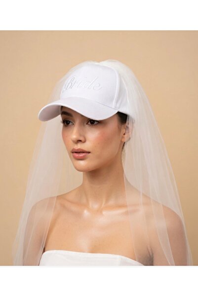 quella atelier Bride Party Embroidered Bridal Hat with Veil