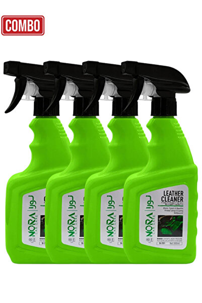 Nora مجموعة من 4 قطع من منظف الجلد N-201 سعة 500 مل لتنظيف مقاعد السيارات وال...