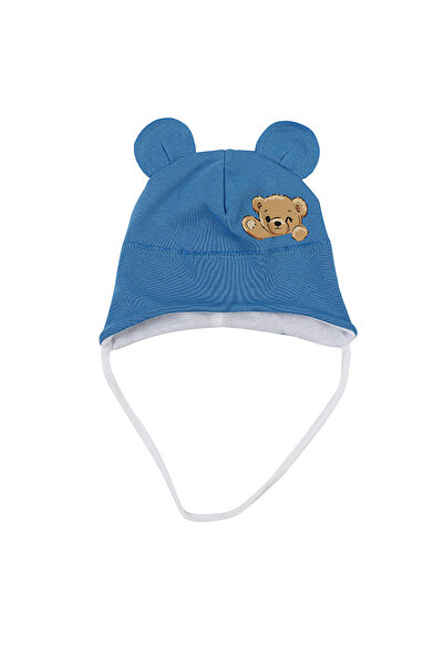 MiniKids Children's hat, Say Hy Bear, blue model